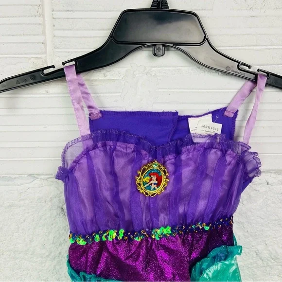 Disney little Mermaid Ariel Kids Costume - Purple and Teal size 4-6X - Picture 12 of 13